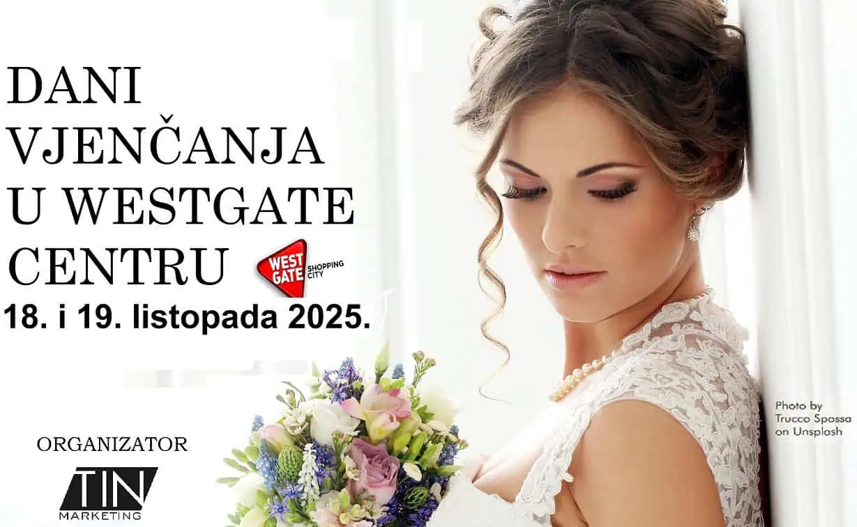 Mlada s buketom cvijeća na vjenčanju u Westgate Centru, 2025.